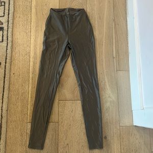 Silver metallic leggings